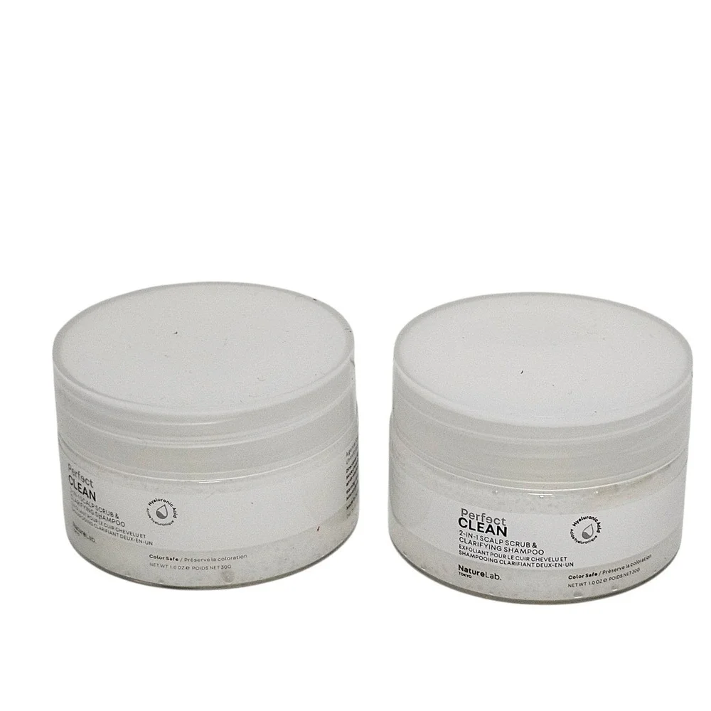 2 x Nature Lab Tokyo Perfect Clean 2 in 1 Scalp Scrub Clarifying Shampoo 1 oz.